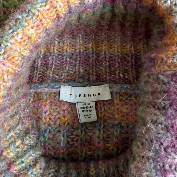 ASOS Topshop Women’s Knit Space Dye Rollneck Pullover Sweater Size 8-10 Medium - Picture 8 of 14